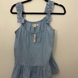 Jean Peplum Tank Top